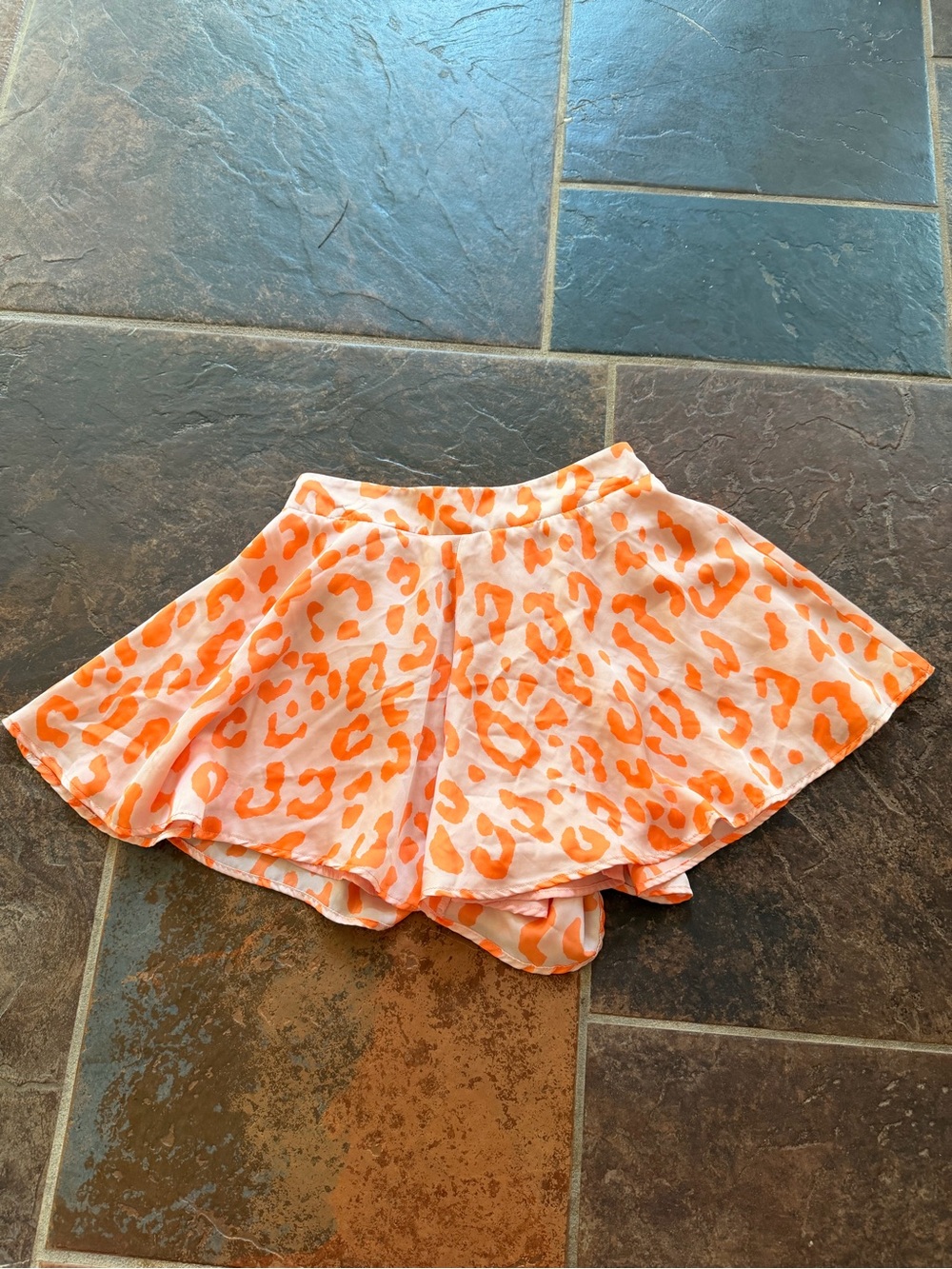 Adrienne Satin Swing Shorts Animal Print